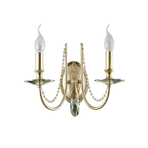 Бра Crystal Lux VICTORIA AP2 GOLD/AMBER