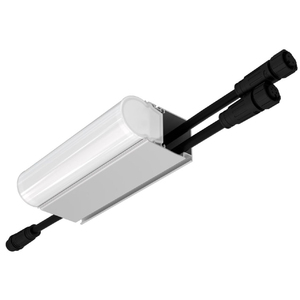 Модерн v2.0 2 130мм (18Вт/м) 24В DC 1 пикс. RGBW DMX CRI80 5000К Опал (Профиль, транзитное штепсельное соединение)