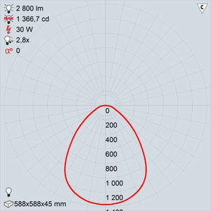 ДВО01-30-003 эконом GR БАП (3500К)